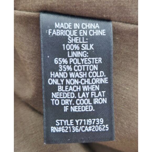 GUESS Silk Fit and Flare Sundress Vintage Y2K Brown Pink Floral Size 9 - Picture 9 of 9